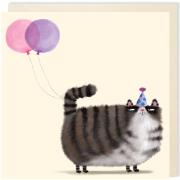 Opakowanie Karnet kwadrat 093 Urodziny Zrzędliwy kot Grumpy