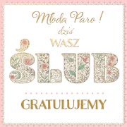 Opakowanie Karnet KWD z bilecikiem HS Ślub Pattern