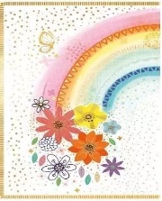 Karnet mini B8 Tęcza z kwiatami. Wydawca: Henry. Dadada.pl Opakowanie Karnet mini B8 Tęcza z kwiatami