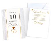 Opakowanie Karnet Rocznica ślubu 10