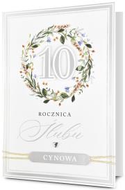 Opakowanie Karnet Rocznica ślubu 10