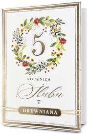 Opakowanie Karnet Rocznica ślubu 5