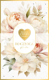 Opakowanie Karnet Rocznica Ślubu wymienne cyfry