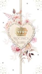 Opakowanie Karnet Rocznica Ślubu wymienne cyfry