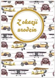 Opakowanie Karnet Silver urodziny męskie