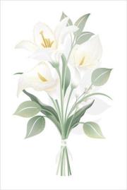 Opakowanie Karnet Ślub - White Lilies