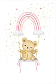 Opakowanie Karnet Uniwersalny - Pink Rainbow Teddy