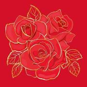 Opakowanie Karnet Uniwersalny - Red Velvet Roses