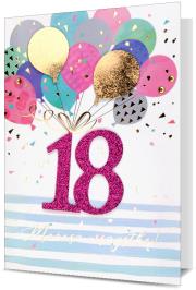 Opakowanie Karnet Urodziny 18