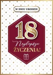 Opakowanie Karnet Urodziny 18