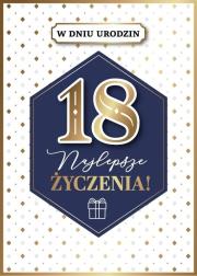 Opakowanie Karnet Urodziny 18