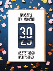 Opakowanie Karnet Urodziny 30