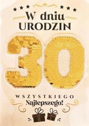 Opakowanie Karnet Urodziny 30 Cekiny