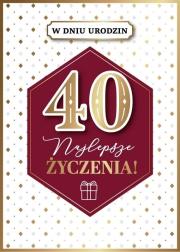 Opakowanie Karnet Urodziny 40