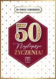 Opakowanie Karnet Urodziny 50