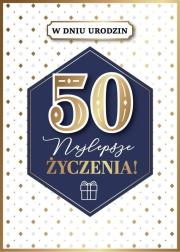 Opakowanie Karnet Urodziny 50