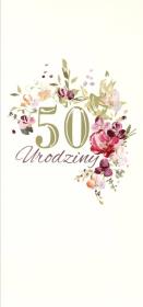Opakowanie Karnet Urodziny 50 DL U27 - Kwiaty