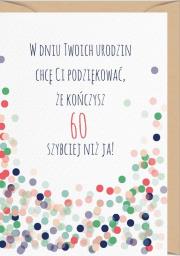 Opakowanie Karnet Urodziny 60