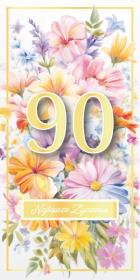 Opakowanie Karnet Urodziny 90