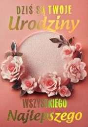 Karnet Urodziny damskie kwiaty. Wydawca: YEKU. Dadada.pl Opakowanie Karnet Urodziny damskie kwiaty