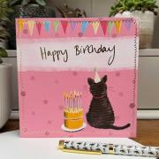 Opakowanie Karnet Urodziny Kot i tort