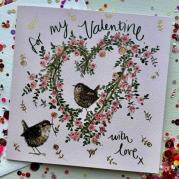 Opakowanie Karnet Walentynki SPRS66 Ptaszki