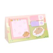 Karteczki samoprzylepne Kapibara z kwiatkiem. Wydawca: Strigo. Dadada.pl Opakowanie Karteczki samoprzylepne Kapibara z kwiatkiem