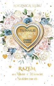 Opakowanie Kartka na rocznicę ślubu (wymienne cyfry)
