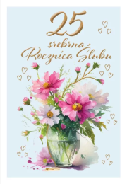 Opakowanie Kartka okolicznościowa Rocznica ślubu 25