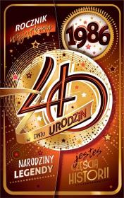 Opakowanie Kartka okolicznościowa Urodziny 40