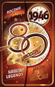 Opakowanie Kartka okolicznościowa Urodziny 80