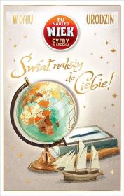 Opakowanie Kartka okolicznościowa Urodziny (wymienne cyfry)