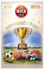 Opakowanie Kartka okolicznościowa Urodziny (wymienne cyfry)