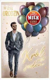 Opakowanie Kartka okolicznościowa Urodziny (wymienne cyfry)