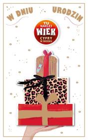 Opakowanie Kartka okolicznościowa Urodziny (wymienne cyfry)