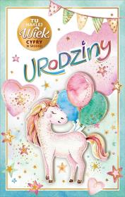 Opakowanie Kartka okolicznościowa Urodziny (wymienne cyfry)