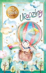 Opakowanie Kartka okolicznościowa Urodziny (wymienne cyfry)