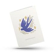 Opakowanie Kartka składana - Zaproszenie - gołąb - granat