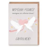 Opakowanie Kartka ślubna Gołębie, eko koperta