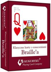 Opakowanie Karty do gry czerwone ze znakami Braille'a