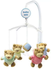 Karuzelka nad łóżeczko Miśie i kostka. Wydawca: Baby Mix. Dadada.pl Opakowanie Karuzelka nad łóżeczko Miśie i kostka