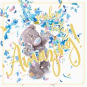 Opakowanie Kernet holograficzny 3D - Miś rzucający konfetti