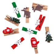 Klamerki drewniane Boże Narodzenie 10szt. Wydawca: Dalprint. Dadada.pl Opakowanie Klamerki drewniane Boże Narodzenie 10szt