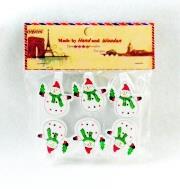 Opakowanie Klamerki ozdobne zimowe Bałwanek 6szt