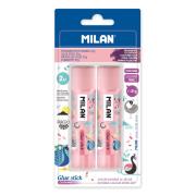 Opakowanie Klej w sztyfcie 21g róż 2 szt. MILAN