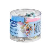 Opakowanie Klipy biurowe 32mm kolorowe pastel 12szt