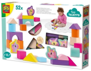 Klocki drewniane Jednorożec 52el. Wydawca: SES. Dadada.pl Opakowanie Klocki drewniane Jednorożec 52el