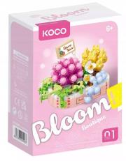 Opakowanie Klocki KOCO sukulenty w różowej donicy 249 elementów