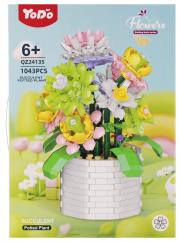 Klocki konstrukcyjne Kwiaty 1043 elementów. Wydawca: Mega Creative. Dadada.pl Opakowanie Klocki konstrukcyjne Kwiaty 1043 elementów