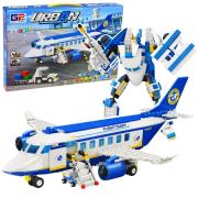 Opakowanie Klocki kostrukcyjne samolot pasażerski robot 2w1